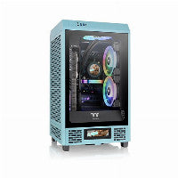Thermaltake The Tower 200 Mini-ITX Tower Turquoise Tempered Glass Side Panel