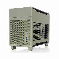 Thermaltake TR100 Mini-ITX Desktop Green / Black Mesh Side Panel