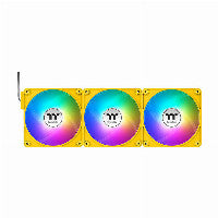 Thermaltake CT140 EX Reverse 140mm Yellow Addressable RGB Sync PWM 94.95 CFM 3-Pack