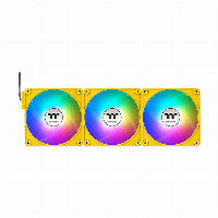 Thermaltake CT140 EX 140mm Yellow ARGB Sync PWM 90.3 CFM 3-Pack