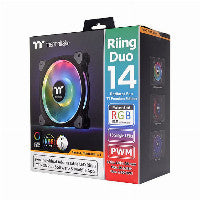 140mm Thermaltake Riing Duo 14 RGB Radiator Fan 3 Pack Dual Riing