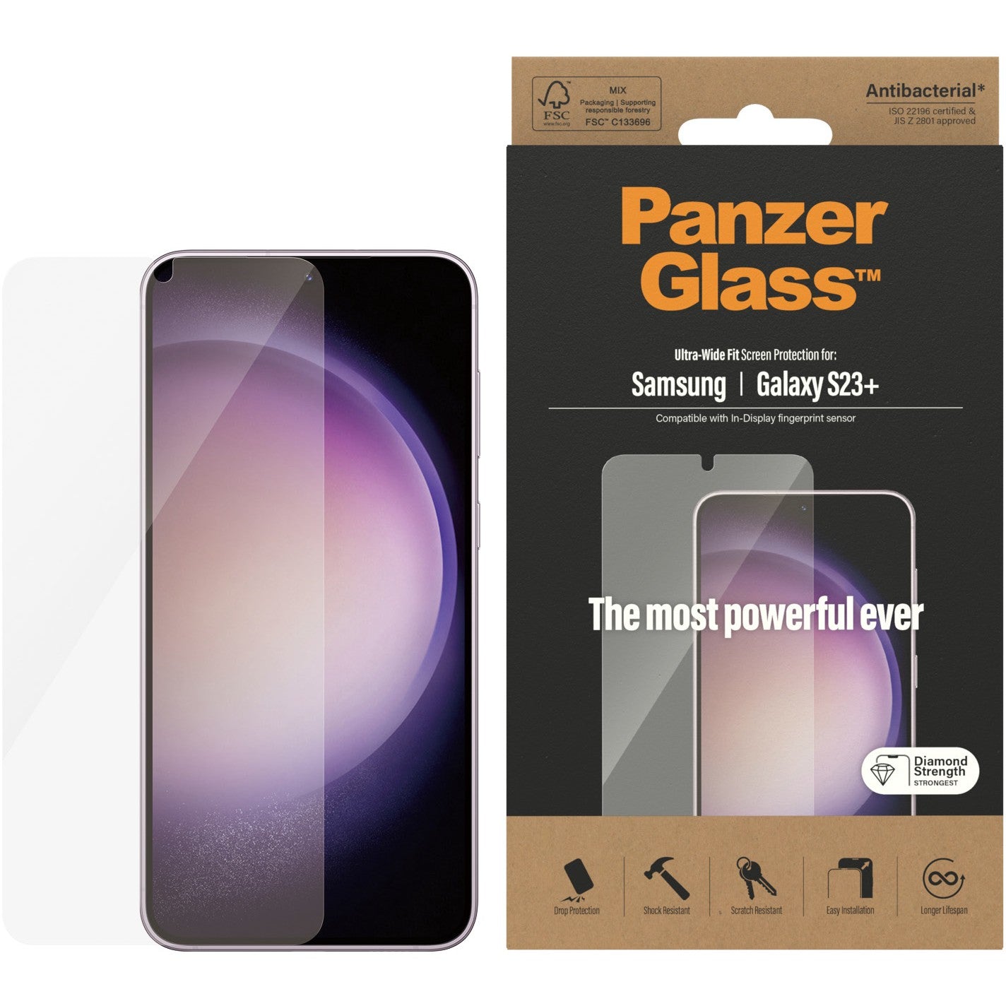 PanzerGlass Screen Protector Samsung Galaxy S23 Plus UWF