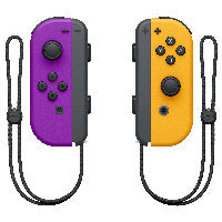 Nintendo Switch Joy-Con 2er-Set Gaming-Peripherie – Lila/Orange, analoge Daumensticks, D-Pad, drahtlose Bluetooth-Verbindung, 10002888