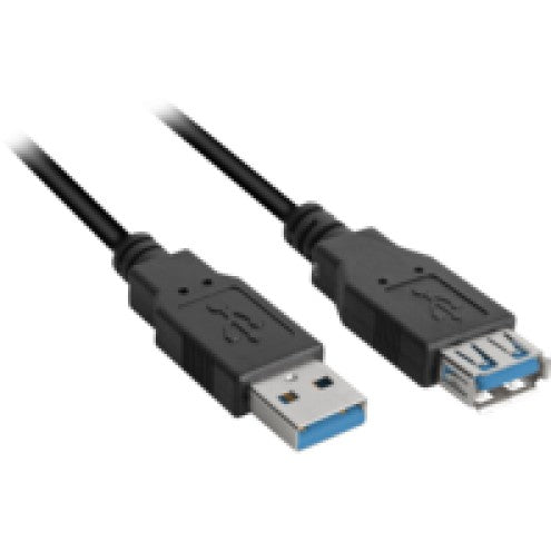 Kabel USB 3.0 Verlängerung 1.0m schwarz