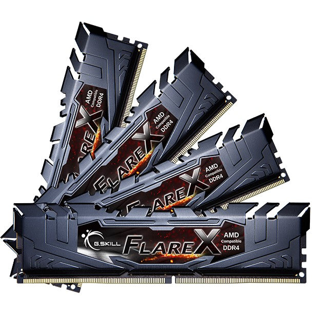 64 GB G.Skill DIMM DDR4-3200 (4x 16 GB) Quad-Kit (schwarz. F4-3200C16Q-64GFX. Flare X. INTEL XMP)