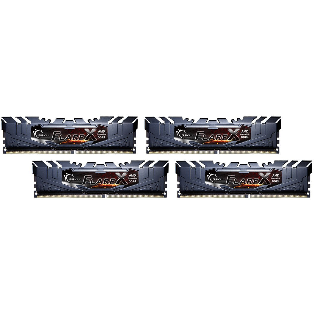 64 GB G.Skill DIMM DDR4-3200 (4x 16 GB) Quad-Kit (schwarz. F4-3200C16Q-64GFX. Flare X. INTEL XMP)
