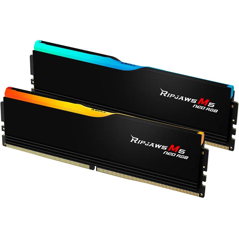 48 GB G.Skill DIMM DDR5-6000 (2x 24 GB) Dual-Kit (schwarz. F5-6000J3036F24GX2-RM5NRK. Ripjaws M5 Neo RGB. AMD EXPO)