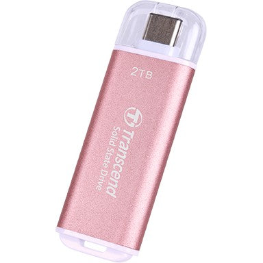 Transcend ESD300 - 2 TB - extern (tragbar) - USB 3.2 Gen 2x1 (USB-C Steckverbinder) - Rosy Pink