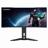 GIGABYTE MO34WQC2 86,36cm 34Zoll OLED gaming monitor 3440x1440 WQHD 250 cd/m2 240Hz 2xHDMI 2.1 1xDP 1.4 1xUSB C – Ansicht 2