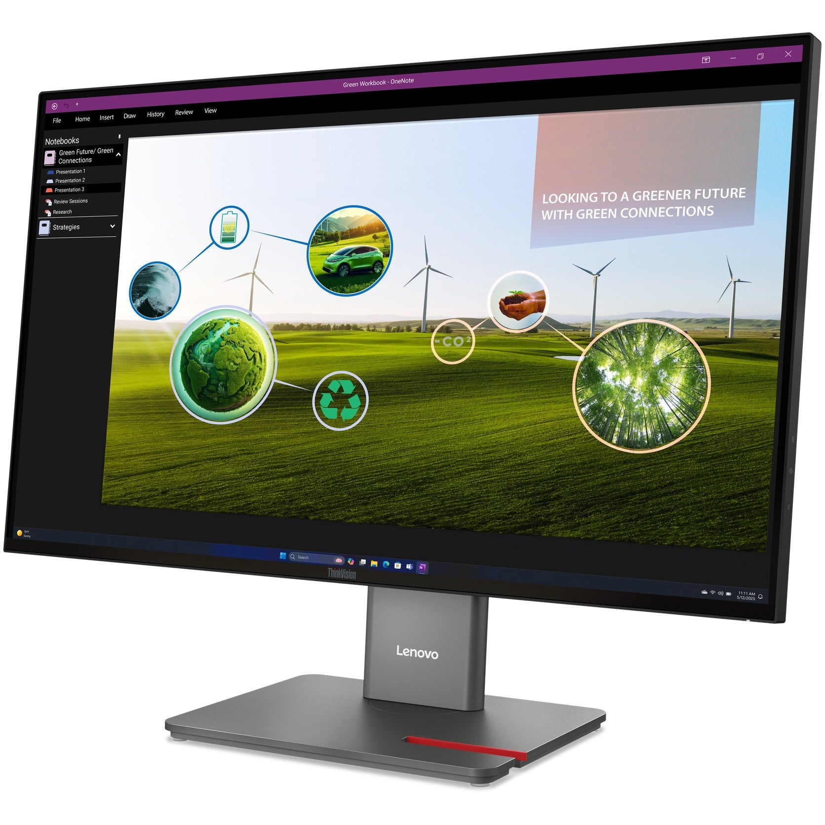 LENOVO ThinkVision P27Q-40 68.58cm 27Zoll 2560x1440 IPS 120Hz Daisy Chain KVM/eKVM USB-C TopSeller