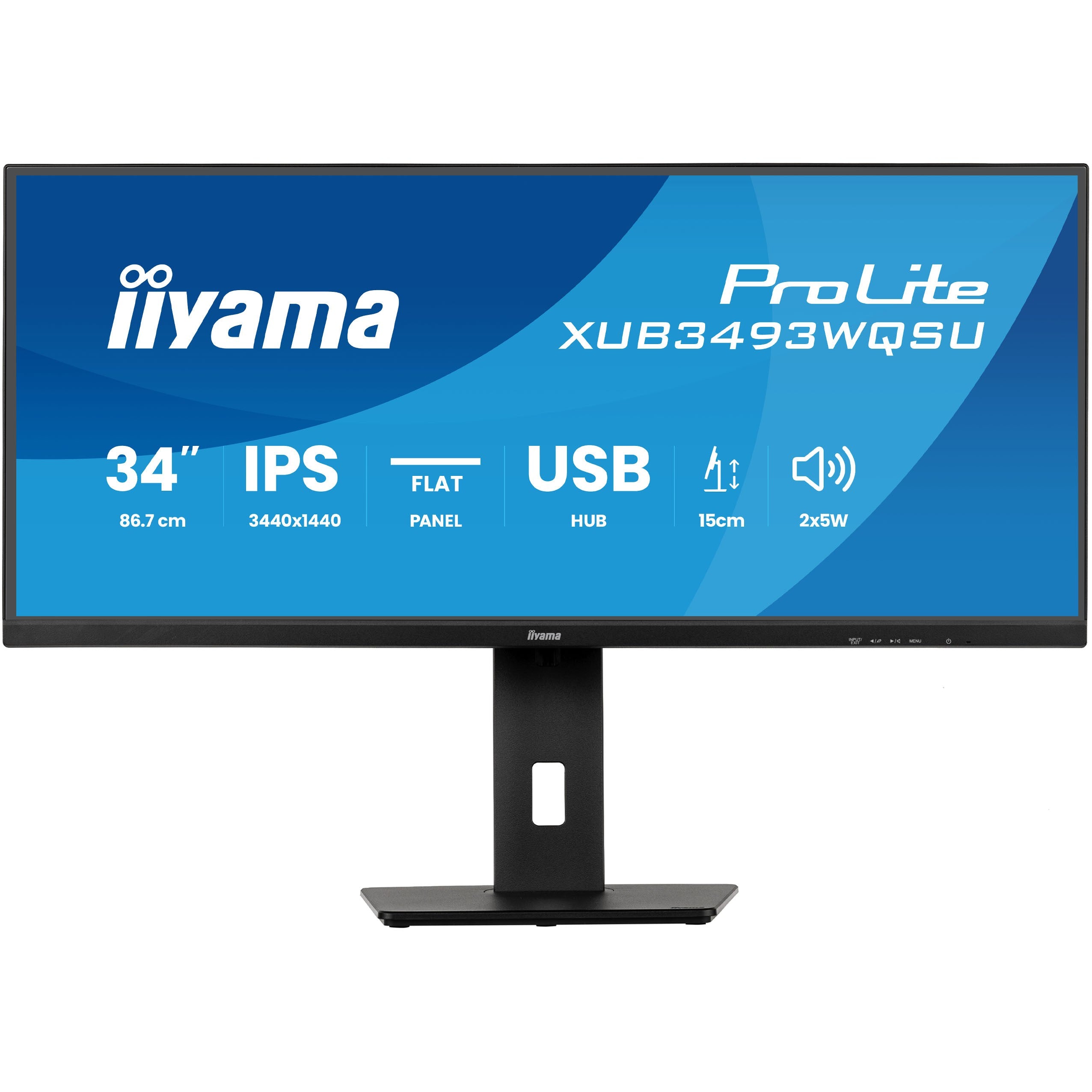 IIYAMA XUB3493WQSU-B6 86.36cm 34Zoll UW IPS-panel 3440x1440 120Hz 21:9 400cdm 1000:1 1ms