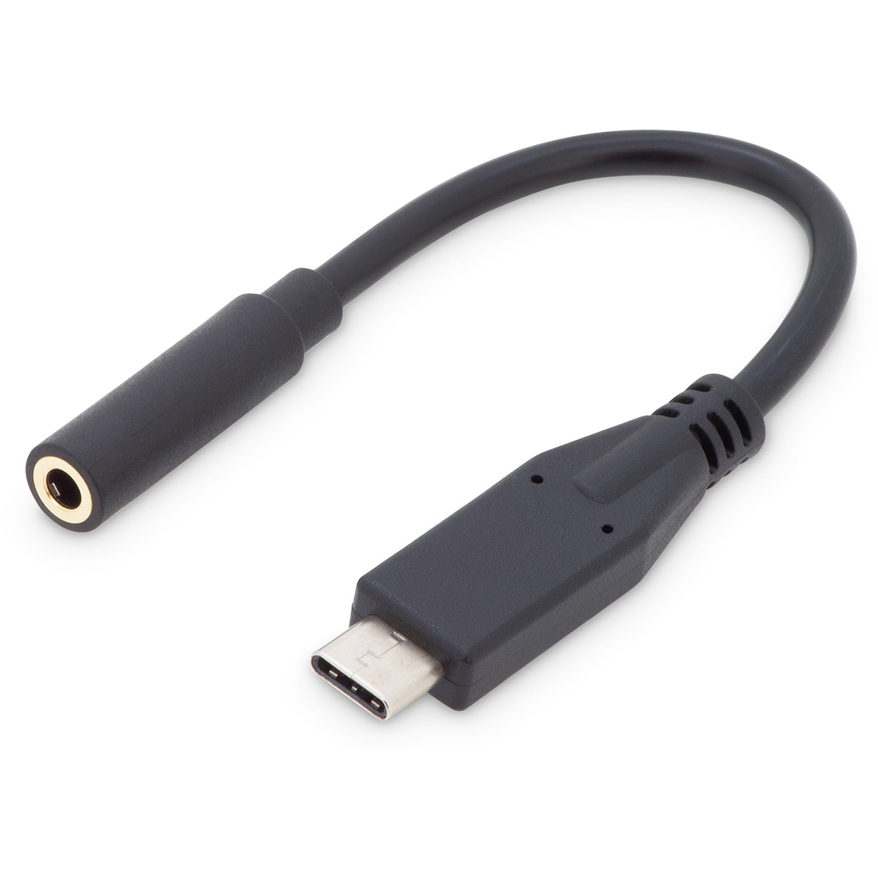 DIGITUS USB C Audio Adapterkabel Typ C -Klinke St/Bu 0.2m.sw