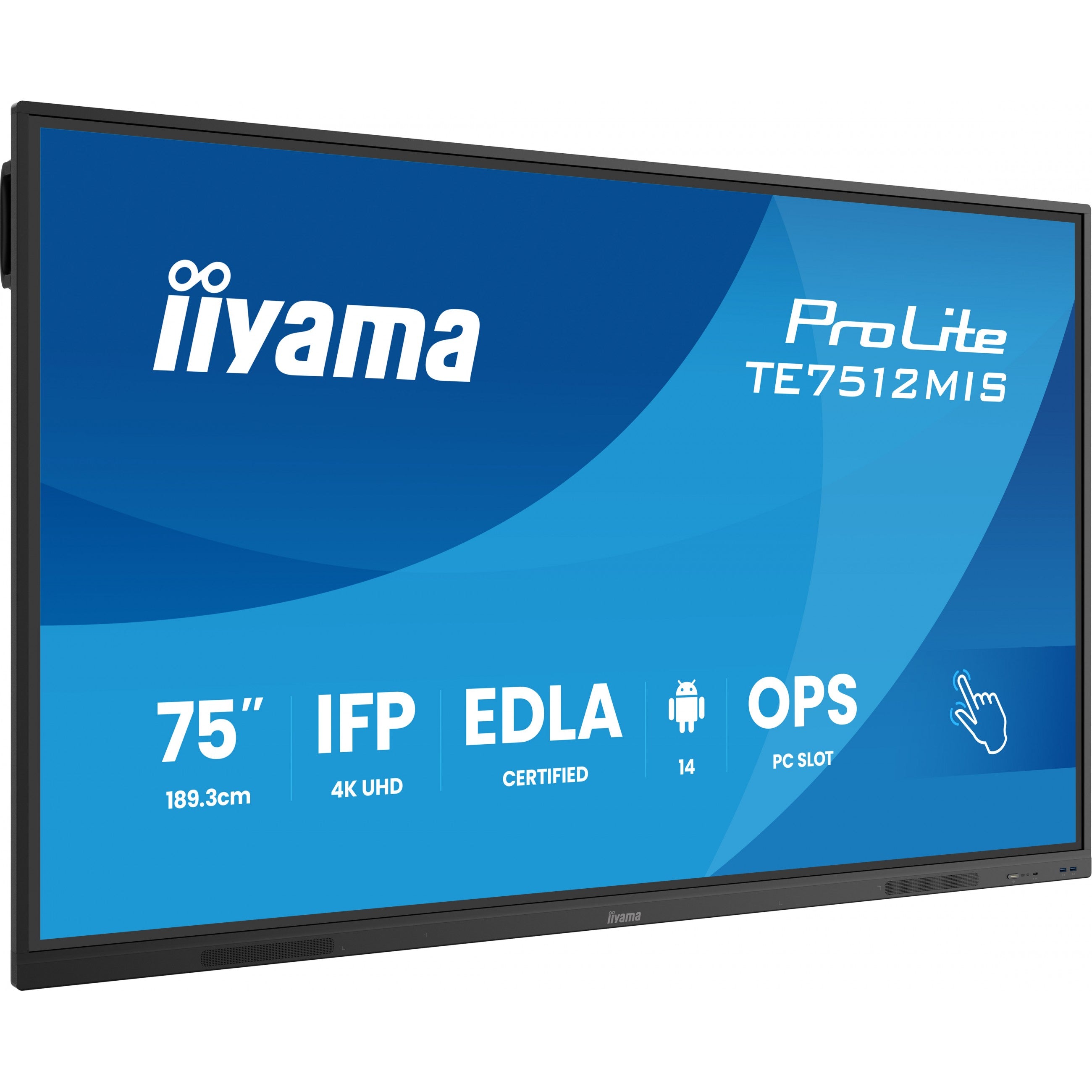 IIYAMA DS TE7512MIS 189.3cm VA TOUCH 75''/3840x2160/VGA/2xHDMI/2xUSB-C