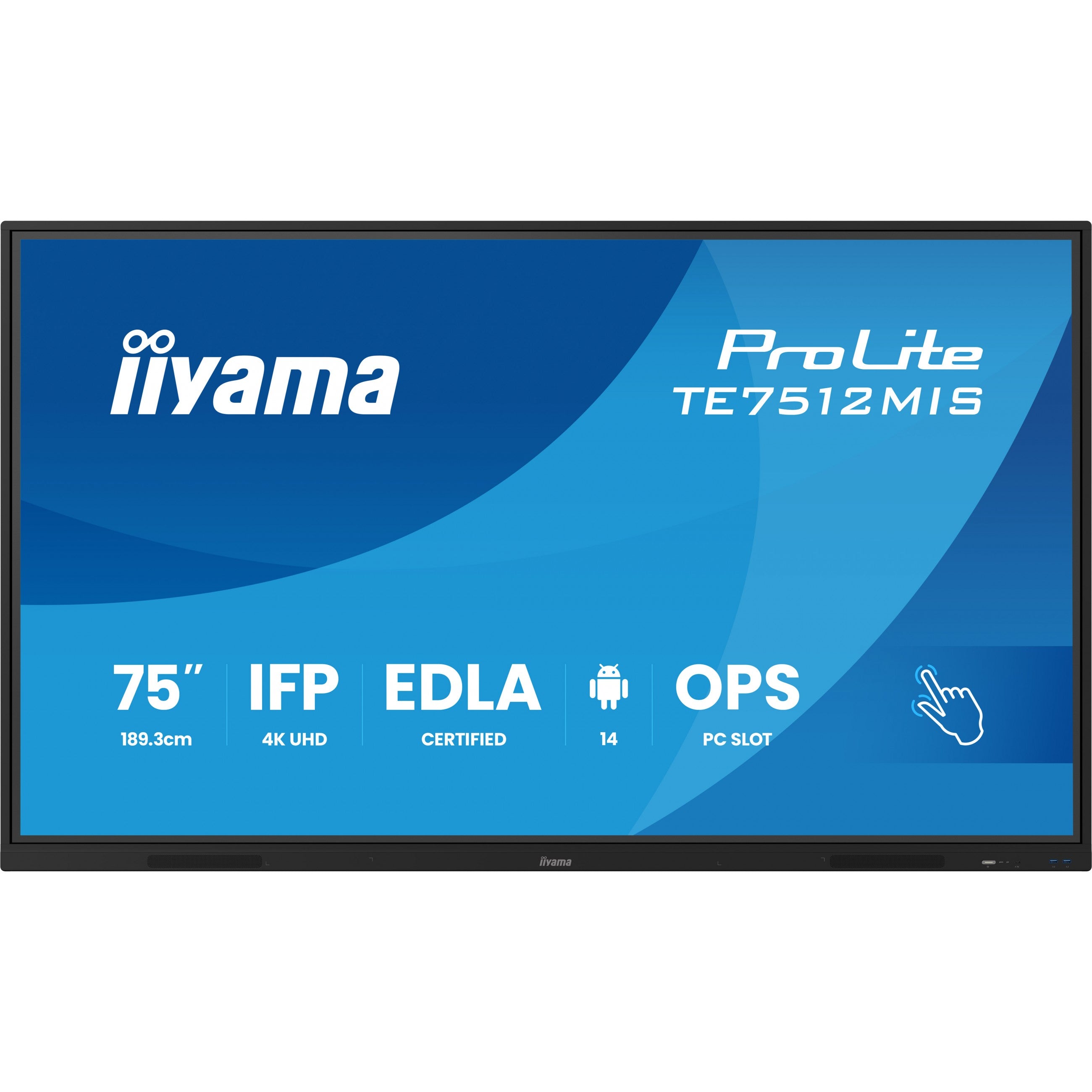 IIYAMA DS TE7512MIS 189.3cm VA TOUCH 75''/3840x2160/VGA/2xHDMI/2xUSB-C