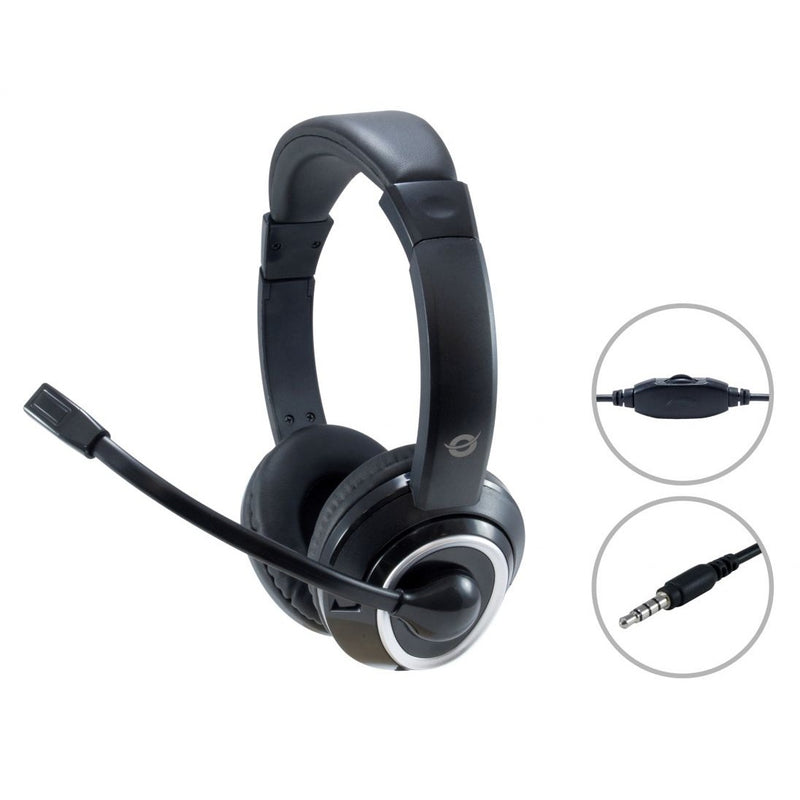 CONCEPTRONIC Headset Klinke Mikro.int.Bed.Stereo 2.0m sw