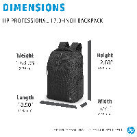 HP HP Professional 43,9cm 17,3" Notebook Rucksack Schwarz – Ansicht 4