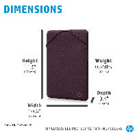 HP HP Reversible Tasche Sleeve 14" GeoMuster/Schwarz – Ansicht 4
