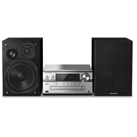 Panasonic SC-PMX90EG-S Mikro-Hi-Fi-Anlage mit Bambus-Lautsprechern. Silber