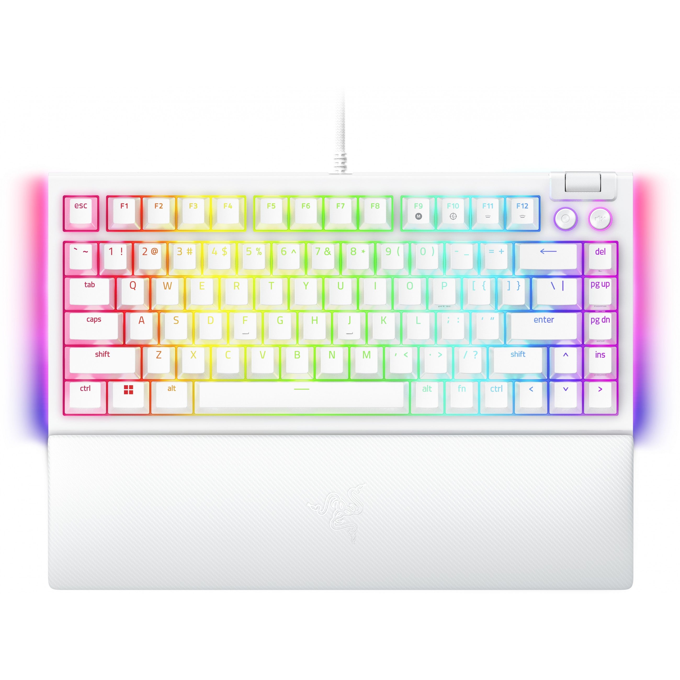 Razer BlackWidow V4 - Tastatur - 75% - Hintergrundbeleuchtung - USB-C - USA - Tastenschalter: Razer Mechanical - wei (RZ03-05001700-R3M1)