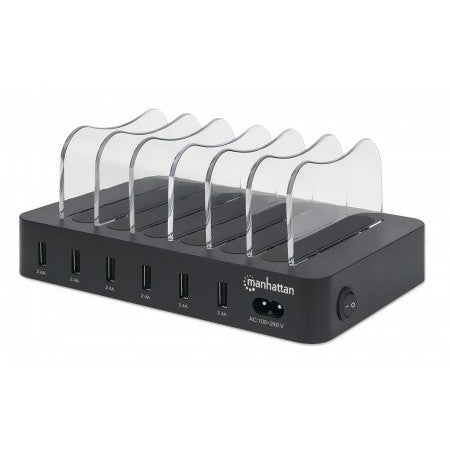 MANHATTAN 6-Port USB-Ladestation USB-A-Ports 2.4 A/5 V 55W