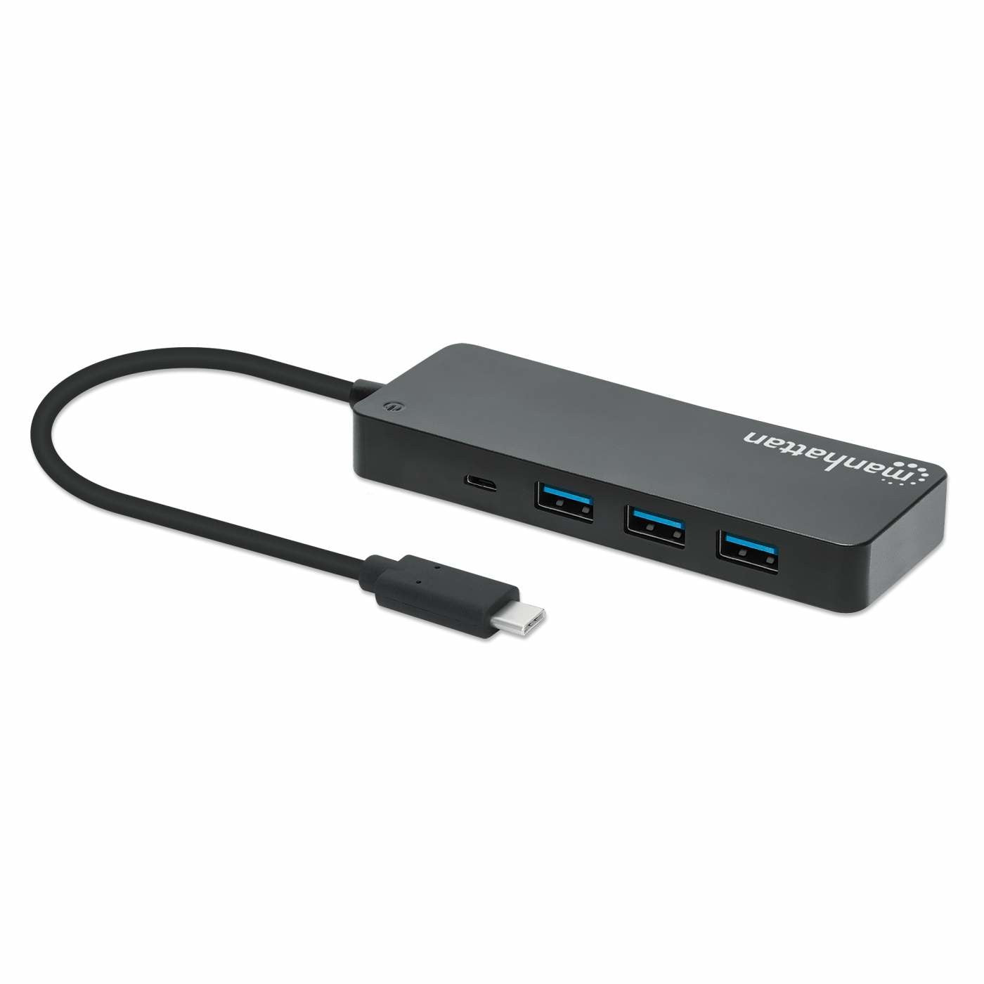 MANHATTAN 7-Port USB Hub C-Stecker A-Buchse 5Gbit/s schwar