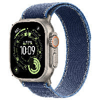 Apple Watch Ultra 3 Titanium Cellular 49mm Natur (Trail Loop blau/hellblau) S/M