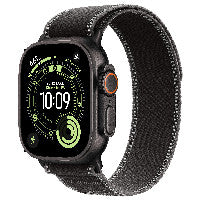Apple Watch Ultra 3 Titanium Cellular 49mm Schwarz (Trail Loop schwarz/kohlegrau) S/M