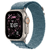 Apple Watch Ultra 3 Titanium Cellular 49mm Natur (Alpine Loop hellblau) Medium