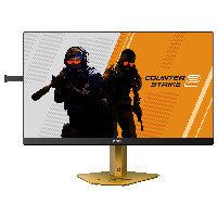 AOC Agon Pro CS24A - 24 Zoll Full HD Gaming, 610Hz 0,5ms gtg, G-Sync,HDR400 (1920x1080, 2x HDMI 2.1, DP 1.4, USB Hub) schwarz-rot-orange – Ansicht 5