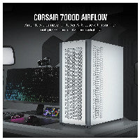 Corsair 7000D Airflow White Full Tower Gaming Gehäuse mit Glas Seitenfenster