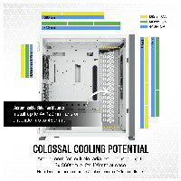 Corsair 7000D Airflow White Full Tower Gaming Gehäuse mit Glas Seitenfenster