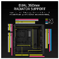 CORSAIR Midi FRAME 5000D Airflow Case, Black