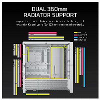 CORSAIR Frame 4000D Weiß Midi Tower ATX Gaming Gehäuse