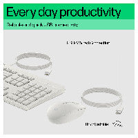 HP HP Tastatur+Maus 225 Set Kabelgebunden Weiß – Ansicht 3