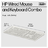 HP HP Tastatur+Maus 225 Set Kabelgebunden Weiß – Ansicht 5