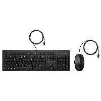 HP HP Tastatur+Maus 225 Set Kabelgebunden Schwarz