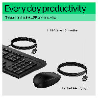 HP HP Tastatur+Maus 225 Set Kabelgebunden Schwarz – Ansicht 3