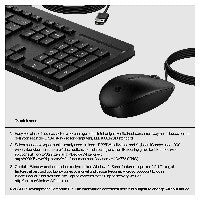 HP HP Tastatur+Maus 225 Set Kabelgebunden Schwarz – Ansicht 4
