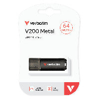 Verbatim STICK Verbatim V200 Metal USB 3.2 64GB Aluminium. r/w 80/200MBs 30211 – Ansicht 2