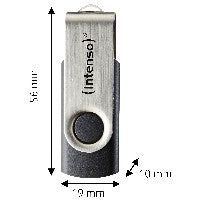 Intenso USB-Stick Office Line, 32 GB, USB-A, 3.2 Gen 1x1, schwarz-silber