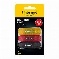 Intenso Rainbow Line 3er Pack USB Stick 8 GB, USB-A 2.0, bunt, Multipack
