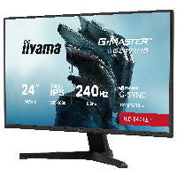 iiyama 60,5 cm/23,8? (1920×1080) iiyama G-Master G2471HS-B1 16:9 FHD Fast IPS 0,3 ms (MPRT) 240 Hz HDMI 2.0 ×2 DisplayPort 1.2 VESA Black – Ansicht 2
