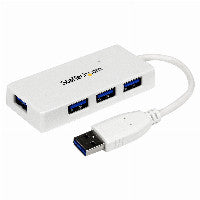 StarTech WHITE 4 PORT MINI USB 3.0 HUB