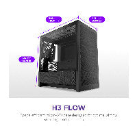 NZXT H3 FLOW All Black MidiTower Mesh CC-H31FB-01 – Ansicht 2