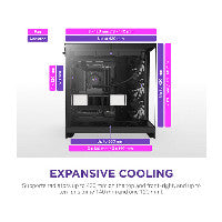 NZXT H9 FLOW All Black MidiTower Mesh CM-H92FB-01 – Ansicht 3