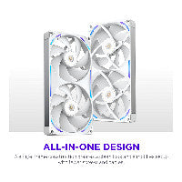 280mm NZXT F-Serie F280X RGB Lüfter Single White RF-U28PN-W1