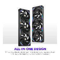 Ventilateur RGB NZXT F-Series F360X 360 mm simple noir RF-U36PN-B1