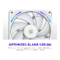 Ventilateur RGB NZXT Série F F140X 140 mm simple blanc RF-U14PN-W1