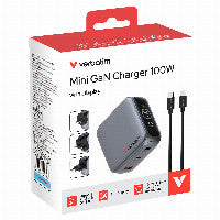 Verbatim Verbatim Mini GaN Charger 3 Port 100W w Display (EU/UK/US) – Ansicht 3