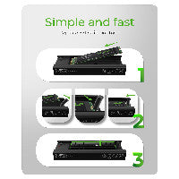 ICY BOX M.2 NVMe & SATA Docking, USB 3.2 Gen 2 Type-C®, Werkzeuglos, Aluminium, schwarz – Ansicht 2